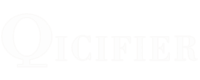 Qicifier white logo footer